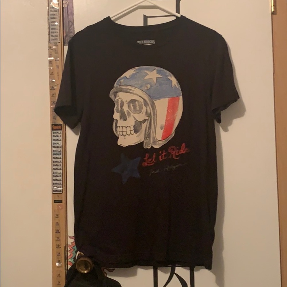 True Religion “Let It Ride” logo t-shirt,..